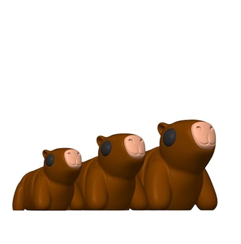 Minitiere Flexible Tiere Gelenkige kleine Tiere 3D Gedrucktes Fidget Spielzeug (Wasserschwein, klein - ca. 5cm) von Generisch