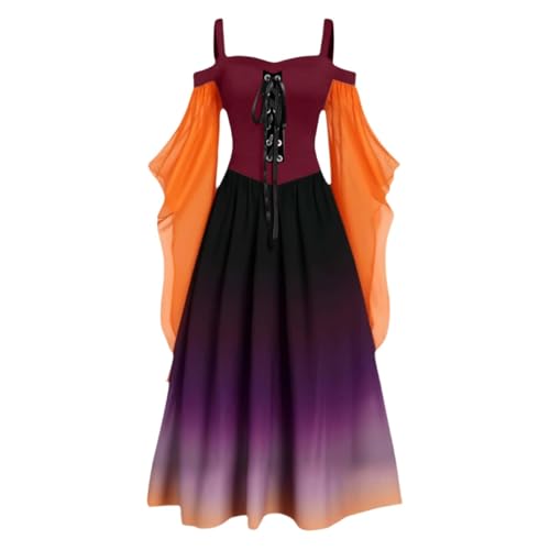 Mittelalter Kleid Halloween Kostüm Damen Hexe Gothikkleider Elegant Oberteil Renaissance Hexenkleid Cosplay Große Größen Dress Übergröße Outfit Plus Size Kleidung 2#tief rot M Mittelalter Kleid Halloween Kostüm Damen Hexe Gothikkleider Elegant Oberteil Renaissance Hexenkleid Cosplay Große Größen Dress Übergröße Outfit Plus Size Kleidung 2#tief rot M von Generisch