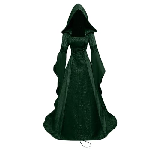 Mittelalter Kleid Hexenkostüm Damen Gothikkleider Elegant Hexenkleid Halloweenkostüm Dress Mittelalter Große Größen Oberteil Adult Outfit Plus Size Kleidung 2#grün M Mittelalter Kleid Hexenkostüm Damen Gothikkleider Elegant Hexenkleid Halloweenkostüm Dress Mittelalter Große Größen Oberteil Adult Outfit Plus Size Kleidung 2#grün M von Generisch