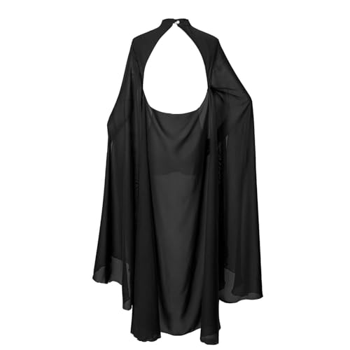 Mittelalter Kleidung Damen Kostüm Halloween Renaissance Maxikleid Gesmokte Taille High Low Design Mittelalter Steampunk Kleid für Cosplay Party Halloween von Generisch