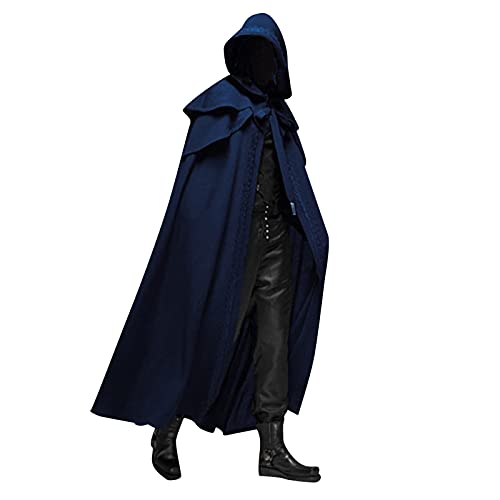 Mittelalter Umhang Kapuze Mantel mit Manschette Einfarbige Trenchcoat Kapuzenumhang Vintage Steampunk Renaissance Vampir Umhang Gothic Cosplay Cape Halloween Kostüm für Damen und Herren Schwarz Rot Mittelalter Umhang Kapuze Mantel mit Manschette Einfarbige Trenchcoat Kapuzenumhang Vintage Steampunk Renaissance Vampir Umhang Gothic Cosplay Cape Halloween Kostüm für Damen und Herren Schwarz Rot von Generisch