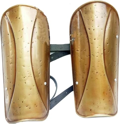Mittelalterliche 300 spartanische Armschutz & Beinschienen Gräber Set Messing Rüstung Leder Stahl Ritter Kostüm LARP Hand by Industries Gold Länge: 26,7 cm Mittelalterliche 300 spartanische Armschutz & Beinschienen Gräber Set Messing Rüstung Leder Stahl Ritter Kostüm LARP Hand by Industries Gold Länge: 26,7 cm von Generisch