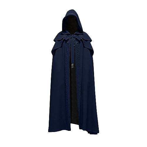 Mittelalterlicher Kopfschmuck für Halloween, mehrfarbig, Gothic, langer Umhang, schwarz, mittelalterliches Hemd, Damen-Kostüm von Generisch