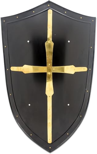 Mittelalterlicher Ritter-Tempelkreuzritter-Rüstungsschild, Jahrhundertstahl, Eisen, Kampfkrieger, Schild, Cosplay, Nachstellung, LARP, Replik, Schild, Halloween Mittelalterlicher Ritter-Tempelkreuzritter-Rüstungsschild, Jahrhundertstahl, Eisen, Kampfkrieger, Schild, Cosplay, Nachstellung, LARP, Replik, Schild, Halloween von Generisch