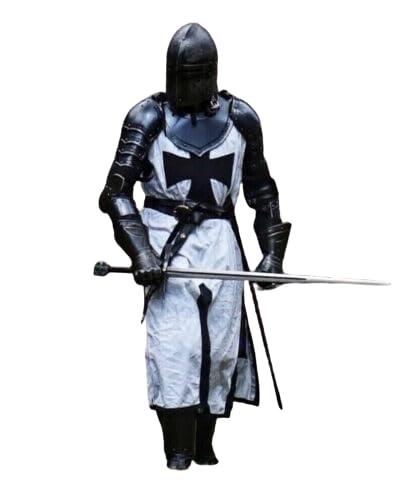 Mittelalterlicher Tempelumhang Rüstungsanzug Stahl Gothic Rüstung Set Erwachsene Tragbarer Kriegeranzug Ritter LARP Cosplay Kostüm Rüstung Anzug Halloween Mittelalterlicher Tempelumhang Rüstungsanzug Stahl Gothic Rüstung Set Erwachsene Tragbarer Kriegeranzug Ritter LARP Cosplay Kostüm Rüstung Anzug Halloween von Generisch