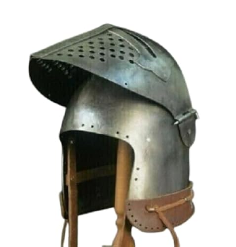 Mittelalterlicher Visier Barbute Helm Römischer Wikinger Helm Ritter Larp Rüstung Helm Stahl Eisen Bascinet Helm Reenactors Larp Head Armor Rollenspiel Kostüm Halloween Mittelalterlicher Visier Barbute Helm Römischer Wikinger Helm Ritter Larp Rüstung Helm Stahl Eisen Bascinet Helm Reenactors Larp Head Armor Rollenspiel Kostüm Halloween von Generisch