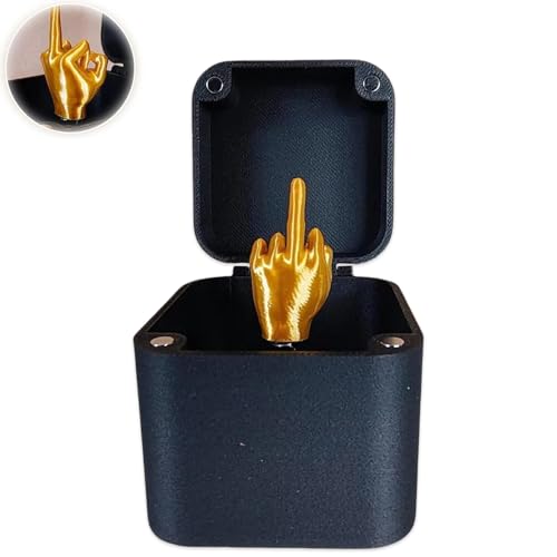 Mittelfinger-Überraschungs-Geschenk-Box, Mittelfinger in einer Box, Spoof-Hand-Streich, Pop-Up-Geschenk mit Box für Erwachsene, Weihnachten, lustiges Streichgeschenk (1 Stück) von Generisch