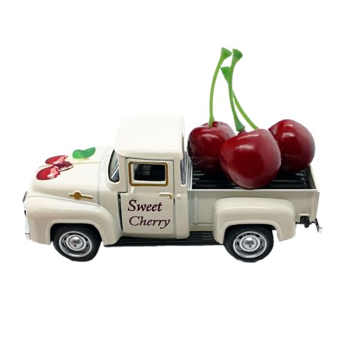 Modell-LKW – Vintage-LKW mit 3 künstlichen Früchten, kreatives Fahrzeug, Tisch-Ornamente für Urlaub, Klassenzimmer, Küche, , und andere Modell-LKW – Vintage-LKW mit 3 künstlichen Früchten, kreatives Fahrzeug, Tisch-Ornamente für Urlaub, Klassenzimmer, Küche, , und andere von Generisch