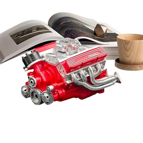 Modellmotor-Kit für Erwachsene – Motor-Miniatur – Schreibtisch-Ornament Kunstharz Handwerk Kreativ für Hobby Sammler Display Arbeitsplatz Garage Klassenzimmer Geburtstag Zuhause Werkstatt Display von Generisch