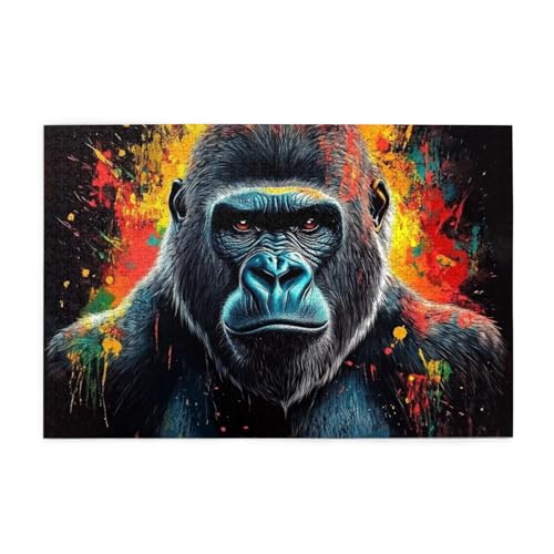 Modern Gorilla 1000 Teile Puzzle für Erwachsene Holzpuzzles für Erwachsene Geschenke Wohnkultur von Generisch