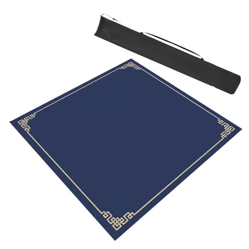 Moderne quadratische Mahjong-Tischmatte mit Aufbewahrungstasche, rutschfest und geräuschreduzierend, Spieltischabdeckung für Mahjong Pokerkarten von Generisch