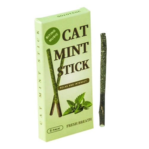 Molar Stick - 6pcs Katzenzähne Nip | Katze Kauspielzeug | Catnip Chiew Sticks Für Denttal -Pflege, Reilief, Stressreduzierung, Spielerisches, Katzenanreichern Und Förderung Einer Gesunden Hygien von Generisch
