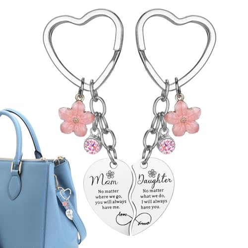 Mom Key Chain, Muttertag Schlüsselbund - Herzschlüsselketten für Mama - Hangable Decoration Ornament, Partybevorzugungen zum Geburtstag Thanksgiving Weihnachten Unkraut Mom Key Chain, Muttertag Schlüsselbund - Herzschlüsselketten für Mama - Hangable Decoration Ornament, Partybevorzugungen zum Geburtstag Thanksgiving Weihnachten Unkraut von Generisch