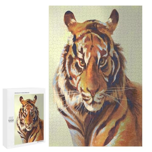 Mondtiger-Puzzle, 1000 Teile, Festival-Geschenk-Set, symbolisiert Stärke und Glück in der chinesischen Tradition von Generisch