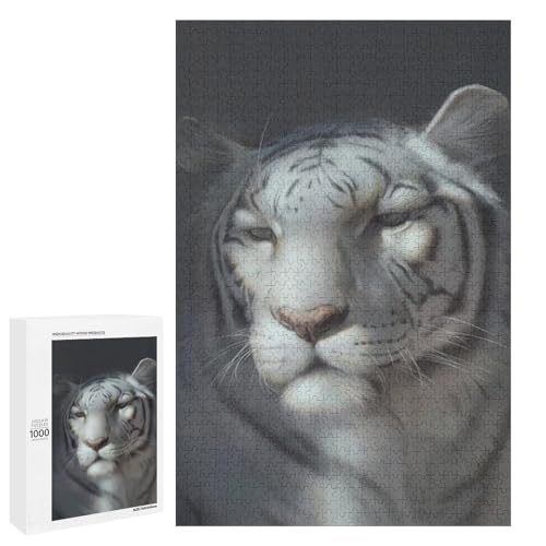 Mondtiger-Puzzle, 1000 Teile, Festival-Geschenk-Set, symbolisiert Stärke und Glück in der chinesischen Tradition von Generisch