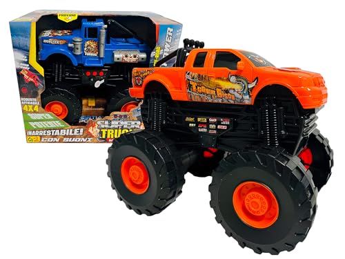 Monster Truck Spielzeug Lichter Geräusche Bewegung Kupplung Offroad Spielzeug Auto 4 x 4 Spielzeug Maxi Offroad Spiel Groß für Kinder Lichter und Sounds Big Foot, zufällige Farben Monster Truck Spielzeug Lichter Geräusche Bewegung Kupplung Offroad Spielzeug Auto 4 x 4 Spielzeug Maxi Offroad Spiel Groß für Kinder Lichter und Sounds Big Foot, zufällige Farben von Generisch