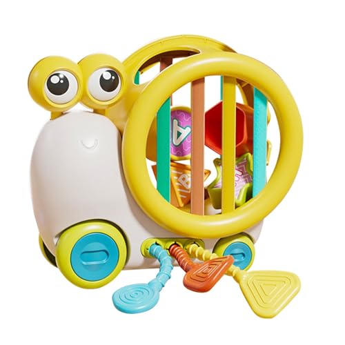 Montessori-Lernaktivitätswürfel, Babyspielzeug, sensorisches Lernspielzeug für im von 18 bis 48 Monaten, pädagogische Lernaktivitäten, Busy Cube Activity Baby Kleinkindspielzeug (Yellow, One Size) von Generisch