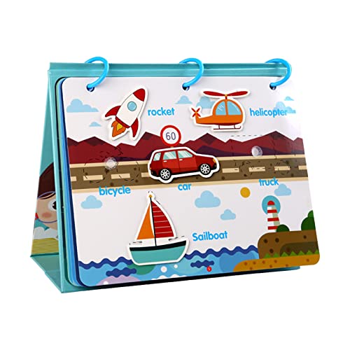 Montessori Quiet Book, Busy Book, Wiederverwendbar Aufkleber Bücher, Frühes Lernen für Vorschule und feinmotorisches Lernen, Sensorisches Spielzeug, Büro, Basteln und (Mint Green, One Size) von Generisch