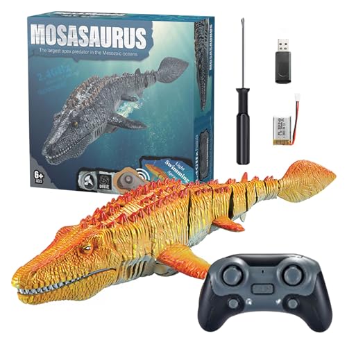Mosasaurus Schwimmspielzeug - Remote -kontrolliertes Wasserspielzeug, Kinderpool -Spielzeug | Mosasaurus Realistisches RC -Spielzeug mit Wasser und Licht für Spiele im Outdoor -Pool, im See oder im Ga Mosasaurus Schwimmspielzeug - Remote -kontrolliertes Wasserspielzeug, Kinderpool -Spielzeug | Mosasaurus Realistisches RC -Spielzeug mit Wasser und Licht für Spiele im Outdoor -Pool, im See oder im Ga von Generisch