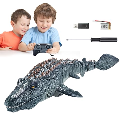Mosasaurus Wasserspielzeug - Fernbedienung Dinosaurier -Pool -Spielzeug Mit Licht Und Wasserspray | Dinosaurier -Wasserspielzeug, Mosasaurus Actionfigur, Wasserdichtes RC -Mosasaurus Für Kinder, Ideal Mosasaurus Wasserspielzeug - Fernbedienung Dinosaurier -Pool -Spielzeug Mit Licht Und Wasserspray | Dinosaurier -Wasserspielzeug, Mosasaurus Actionfigur, Wasserdichtes RC -Mosasaurus Für Kinder, Ideal von Generisch