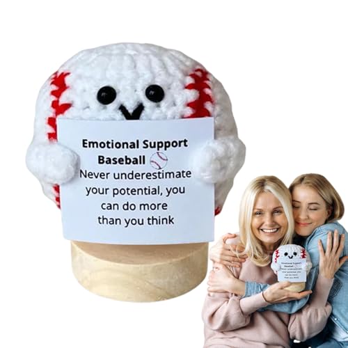 Motivierender Plüsch, handgefertigter Strickball mit inspirierendem Zitat, motivierende Unterstützung, Häkelball mit inspirierendem Zitat für Zuhause, Arbeitsplatz, Einweihung, Schreibtisch von Generisch