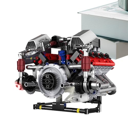 Motor-Kits für Erwachsene, Miniaturmodell mit Sound, Fernbedienung, Schreibtisch, Sammlerstück mit LED-Lichtern, Baustein-Sets für Werkstatt, Zuhause, Klassenzimmer, Kinder, Erwachsene, Bildung von Generisch
