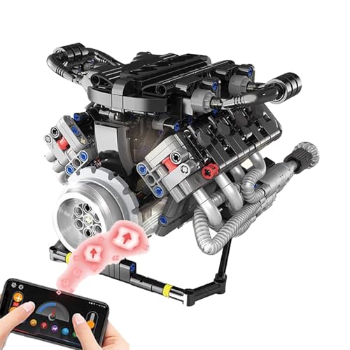 Motor-Set für Erwachsene, funktionierendes Motormodell mit Ton, Fernbedienung, Schreibtisch, Sammlerstück mit LED-Lichtern, Baustein-Sets für Werkstatt, Zuhause, Klassenzimmer, Kinder, Erwachsene Motor-Set für Erwachsene, funktionierendes Motormodell mit Ton, Fernbedienung, Schreibtisch, Sammlerstück mit LED-Lichtern, Baustein-Sets für Werkstatt, Zuhause, Klassenzimmer, Kinder, Erwachsene von Generisch