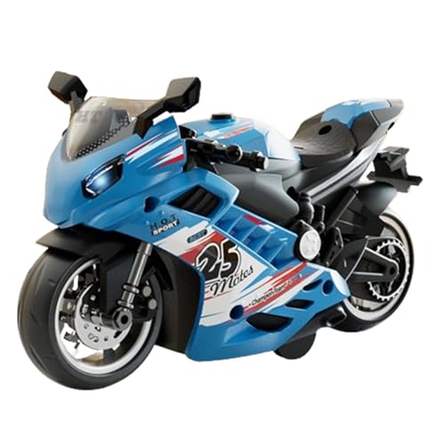 Motorrad mit Licht und Sound, Spielzeugmotorrad | Spielzeugfiguren-Set mit Licht- und Soundfunktionen | Freundliches Motorrad mit Rückstoßmotor für , Mädchen, Kinder und Erwachsene von Generisch