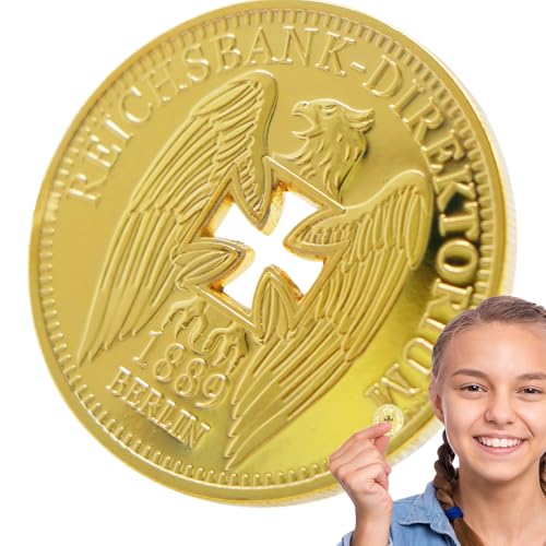 Münzen Kollektor - Deutsches Reichsbank-Direktorium Souvenirmünze,Hohl Gold-plattiertes Sammlerstück Für Vitrinen Schreibtische Nachttische Münzen Kollektor - Deutsches Reichsbank-Direktorium Souvenirmünze,Hohl Gold-plattiertes Sammlerstück Für Vitrinen Schreibtische Nachttische von Generisch