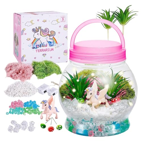Multi-Festival LED-Nachtlicht, DIY-Terrarium-Set, Kinder im Alter von 4 5 6 7 8–12 Jahren Jungen und Mädchen, Basteldekoration für Weihnachten, Halloween, Ostern und Geburtstagsgeschenke (Einhorn B) Multi-Festival LED-Nachtlicht, DIY-Terrarium-Set, Kinder im Alter von 4 5 6 7 8–12 Jahren Jungen und Mädchen, Basteldekoration für Weihnachten, Halloween, Ostern und Geburtstagsgeschenke (Einhorn B) von Generisch