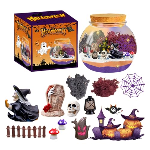 Multi-Festival LED-Nachtlicht DIY Terrarium-Set, Kinder im Alter von 4 5 6 7 8-12 Jahren Jungen und Mädchen Basteldekoration für Weihnachten, Halloween, Ostern und Geburtstagsgeschenke (Halloween B) Multi-Festival LED-Nachtlicht DIY Terrarium-Set, Kinder im Alter von 4 5 6 7 8-12 Jahren Jungen und Mädchen Basteldekoration für Weihnachten, Halloween, Ostern und Geburtstagsgeschenke (Halloween B) von Generisch