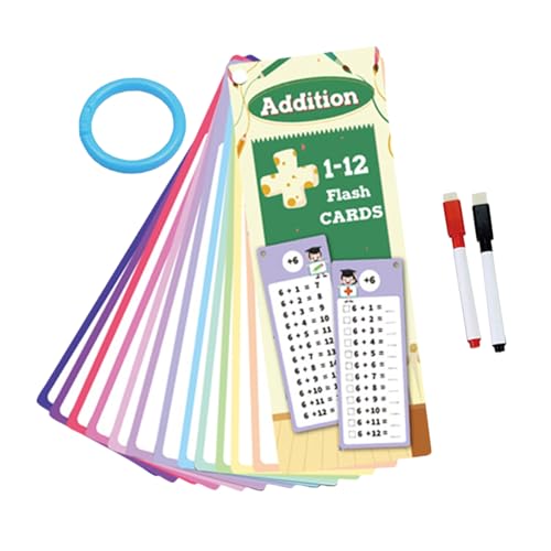 Multiplikation FlashCard, Times Tische Flash -Karten - Flash -Karten für Kinder | Doppelseitiges interaktives Lernspiel mit 2 Trockener-Stiften für Klassenzimmer, Heimschule von Generisch