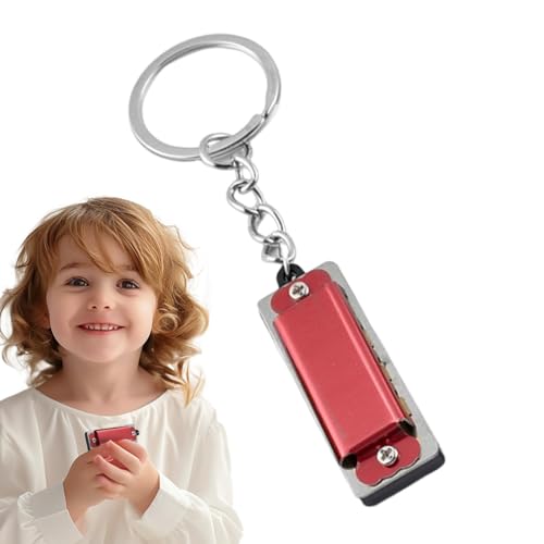 Mundharmonica Key Ring - Miniatur -Mundharmonika -Schlüsselkette, Mini-Mundharmonika-Halskette | Blues-Mundharmonika in C-Dur. Blues-Harfe für Anfänger und Kinder Mundharmonica Key Ring - Miniatur -Mundharmonika -Schlüsselkette, Mini-Mundharmonika-Halskette | Blues-Mundharmonika in C-Dur. Blues-Harfe für Anfänger und Kinder von Generisch