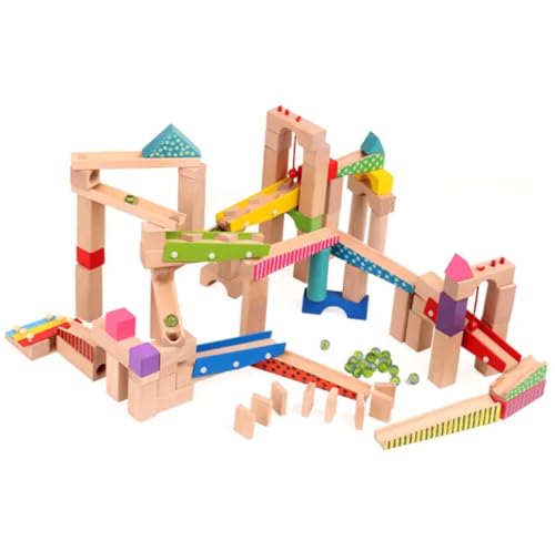 Murmelbahn aus Holz 100 Teile, Kugelbahn groß, Bausteine, Motorik-Spielzeug, Kinderspielzeug ab 3 Jahre, Bauklötze, Holzspielzeug, Geschenk, Kugellabyrinth, Holzpuzzle Murmelbahn aus Holz 100 Teile, Kugelbahn groß, Bausteine, Motorik-Spielzeug, Kinderspielzeug ab 3 Jahre, Bauklötze, Holzspielzeug, Geschenk, Kugellabyrinth, Holzpuzzle von Generisch