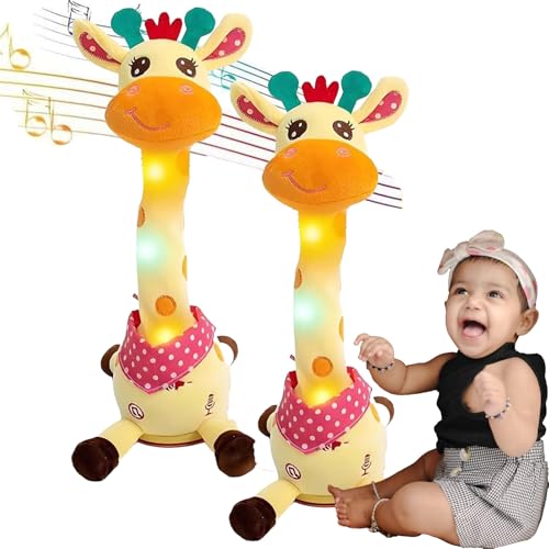 Musical Giraffe Toy – Sings, Dancing Talking Giraffe Toy, Light up Energetic Twisting Dance, Shining LED Lights, Interactive Voice Imitation (Telecontrol*2) von Generisch