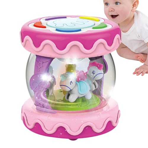 Musical Light Up Rotating Toys, Carousel Crawling Learning Drum,10x10x11cm Interactive Musical Sensory Activity Toy, Music Toy for Kids Developmental Plaything Musical Light Up Rotating Toys, Carousel Crawling Learning Drum,10x10x11cm Interactive Musical Sensory Activity Toy, Music Toy for Kids Developmental Plaything von Generisch