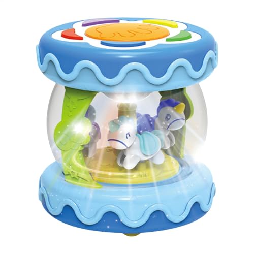 Musical Light Up Rotating Toys, Carousel Rotating Crawling Drum, Toddler Learning Drum, Sensory Activity Toys, Rotating Drum for 12 Months, Light Up Learning Toy, Musical Toddler Toys, Crawling von Generisch