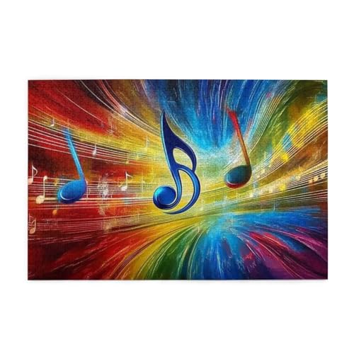 Musik Beleuchtung Polyester 1000 Teile Puzzle für Erwachsene Holzpuzzles für Erwachsene Geschenke Wohnkultur von Generisch