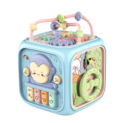 Musik-Handtrommel, Activity Center Cube | Aktivitätswürfel für Kinder, tragbarer Musiktrommel-Formsortierer|Activity Center Cube für 18 Monate Lernspielzeug zur sensorischen Entwicklung von Generisch