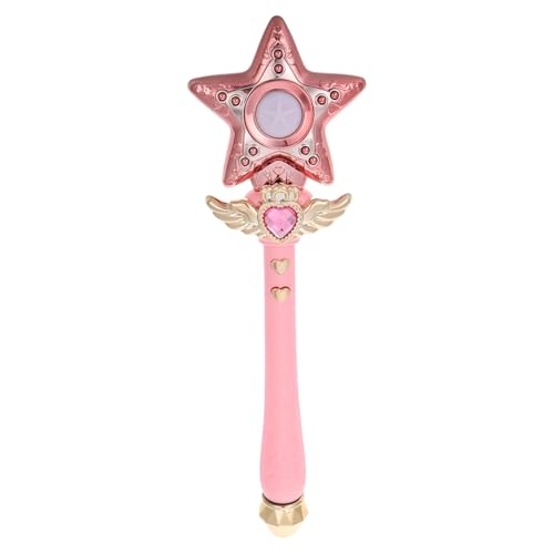Musik Zauberstab Zubehör Licht Spielzeug Glitzernde Spielzeug Fee Sticks für Licht Sticks für Kunststoff Pferde Kindergeburtstag (Pink, One Size) von Generisch