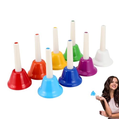 Musikalischer Anruf Bell - Tragbares Klingelinstrument, kreatives Lernwerkzeug | Buntes klare Klangpraxis Accessoire für Klassenzimmer Therapie Chöre Schulen Feierlichkeiten Spielzeit Koordination Anb von Generisch