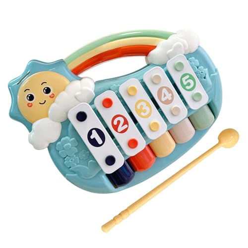 Musikalisches Xylophonspielzeug, Baby Xylophon -Spielzeug - Cartoon Baby 5 Keys Xylophon Piano - Farbenfrohe Musik sensorische Aktivitäten, Vorschullehrspiel, Lerninstrumentenspiel für Mädchen Musikalisches Xylophonspielzeug, Baby Xylophon -Spielzeug - Cartoon Baby 5 Keys Xylophon Piano - Farbenfrohe Musik sensorische Aktivitäten, Vorschullehrspiel, Lerninstrumentenspiel für Mädchen von Generisch