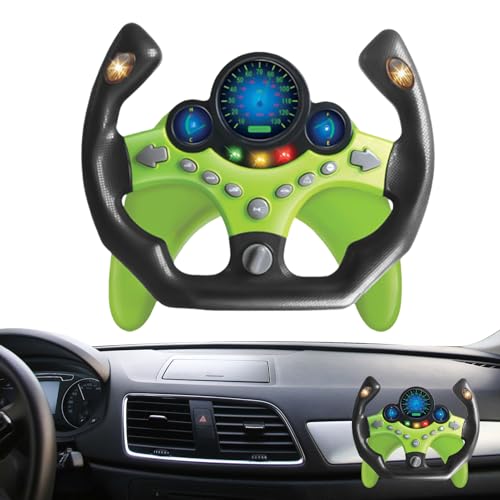 Musikspielzeug-Lenkrad, simuliertes Lenkrad - Kinderlenkrad für Auto - Simuliertes tragbares Fahrlenkradspielzeug mit Licht und Ton für Kinder, von Generisch