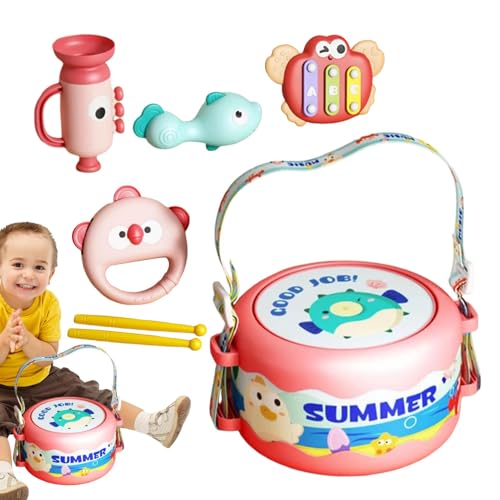 Musikspielzeug für Kleinkind, Kinder -Drum -Set für Kleinkind | 6 Stücke pädagogische Kinder Drum | Vorschule Musiktikspielzeug zum Geburtstag Neujahr Weihnachten Ostern Musikspielzeug für Kleinkind, Kinder -Drum -Set für Kleinkind | 6 Stücke pädagogische Kinder Drum | Vorschule Musiktikspielzeug zum Geburtstag Neujahr Weihnachten Ostern von Generisch