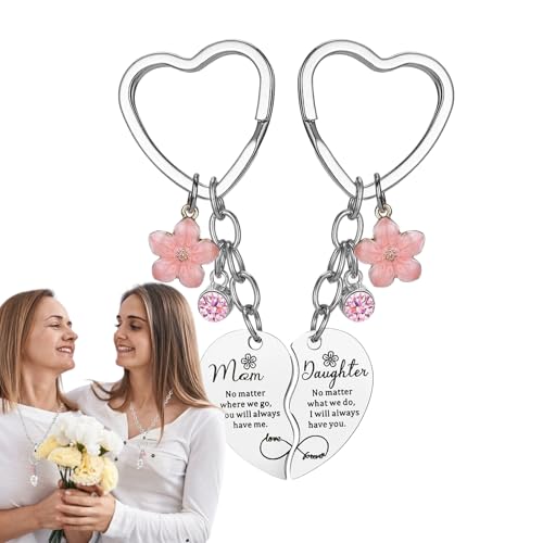 Muttertag Schlüsselbund, Herzschlüsselringe | Passender Herzschlüsselkette,Hangable Decoration Ornament, Partybevorzugungen zum Geburtstag Thanksgiving Weihnachten Unkraut Muttertag Schlüsselbund, Herzschlüsselringe | Passender Herzschlüsselkette,Hangable Decoration Ornament, Partybevorzugungen zum Geburtstag Thanksgiving Weihnachten Unkraut von Generisch