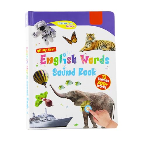 My First English Sound Toy – 300+ Words, 13Themes, Fun Word Game, Juguete Educativo for Educational Language, Press to Learn Phonics (0-6y*1set) von Generisch