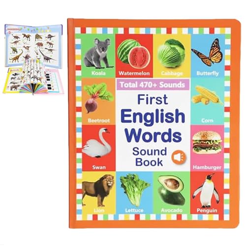 My First English Sound Toy – 470+ Words, 21 Themes, 2025 New Fun Word Game School Education & Perfect Educational Gift (3-9y) (Orange) von Generisch