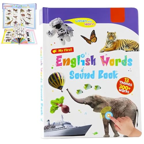 My First English Sound Toy – 470+ Words, 21 Themes, 2025 New Fun Word Game School Education & Perfect Educational Gift (3-9y) (White) von Generisch