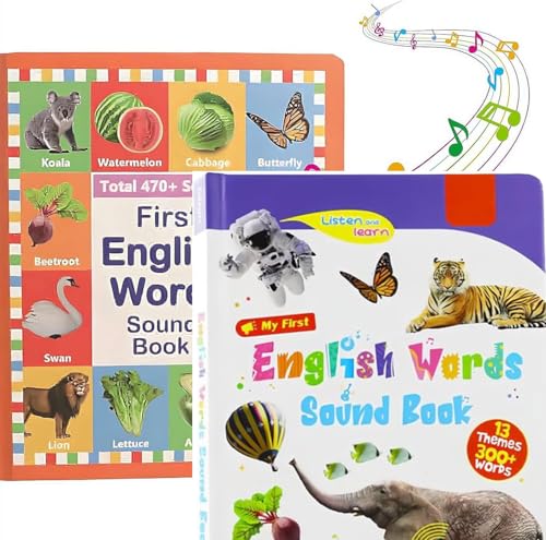 My First English Sound Toy – 470+ Words, 21 Themes, 2025 New Fun Word Game School Education & Perfect Educational Gift (3-9y) (White+Orange) von Generisch
