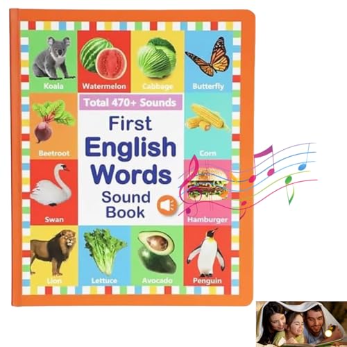 My First English Sound Toy – 470+ Words, 21 Themes, English Words Sound Book, Alphabet Sound Book, for Educational Language, School Education (B) von Generisch